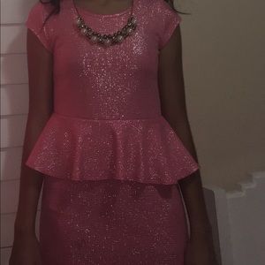 Pink and silver dress
